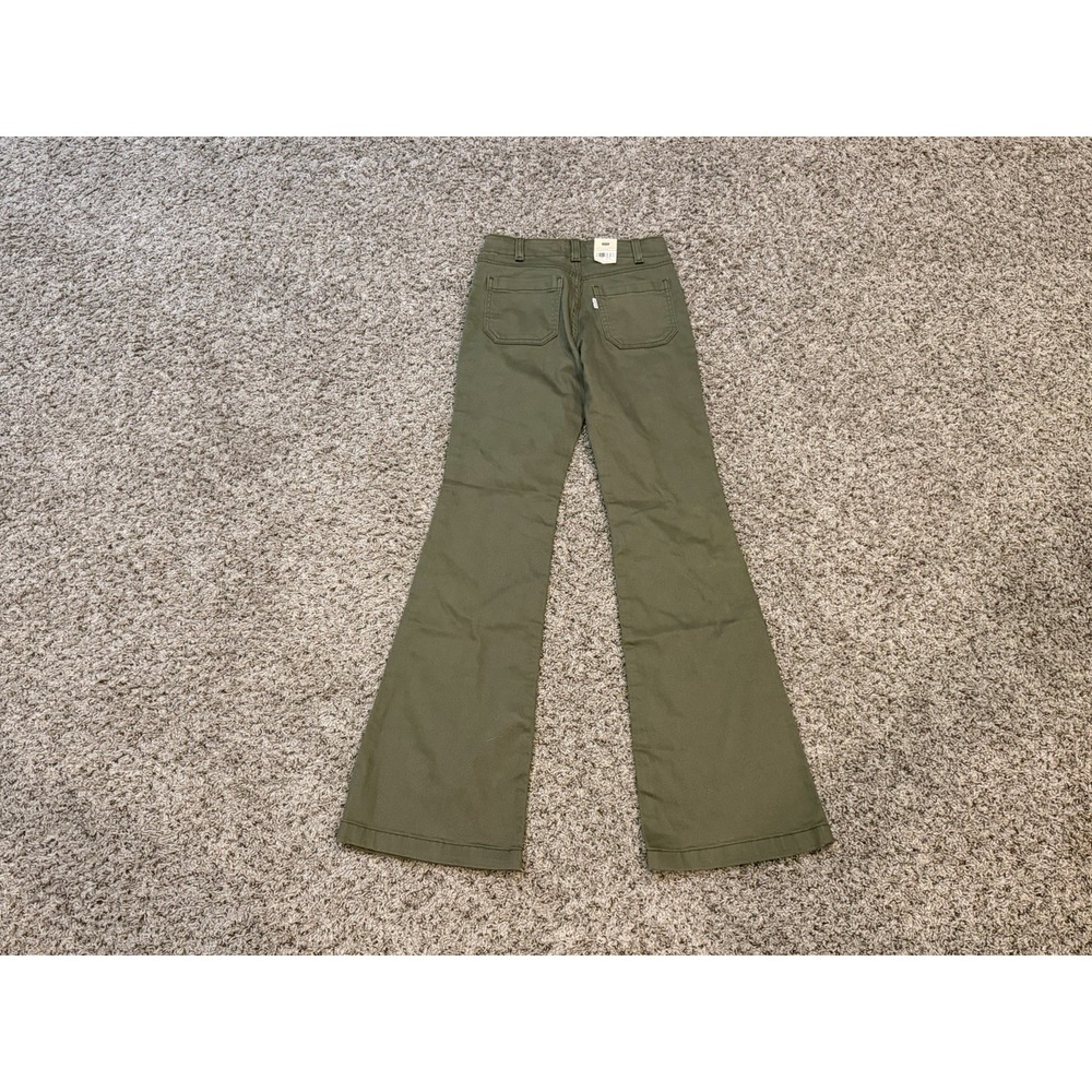 Women's Levi's Super Low Flare Pants Size 24x34 Green NWT Western Y2K look - Picture 2 of 8